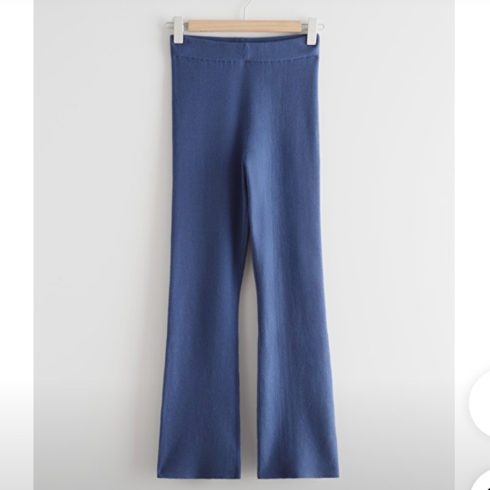 & Other Stories Blue Flared Pants